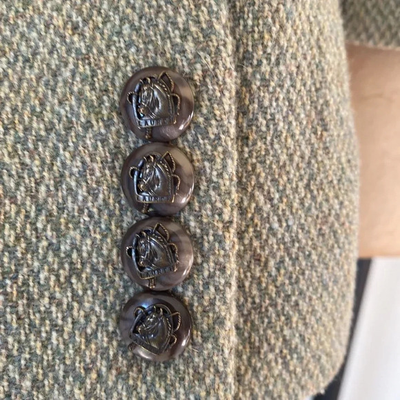 RARE🔥RALPH Lauren sz 2P vintage tweed English riding Style wool blend 3 button - Picture 6 of 9